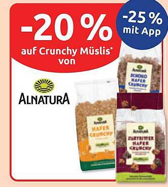 -20 % auf Crunchy Müsli's von ALNATURA