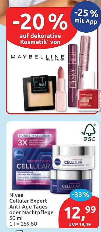 -20 % auf dekorative Kosmetik* von MAYBELLINE NEW YORK