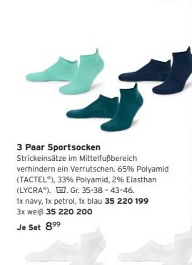 3 Paar Sportsocken