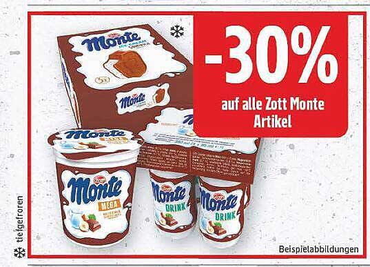 -30% auf alle Zott Monte Artikel