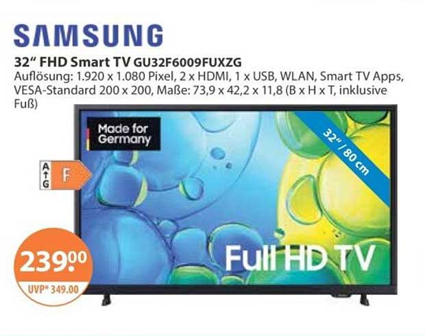 32“ FHD Smart TV GU32F6009FUXZG