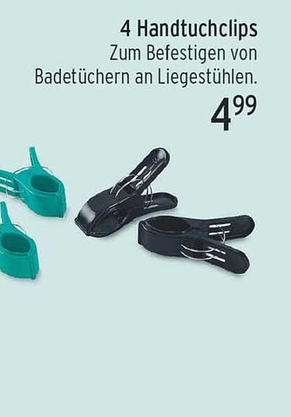 4 Handtuchclips Zum Befestigen von Badetüchern an Liegestühlen.