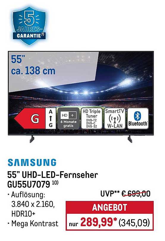 55" UHD-LED-Fernseher GU55U7079