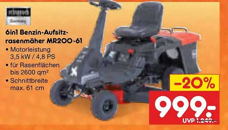 6in1 Benzin-Aufsitz-rasenmäher MR200-61