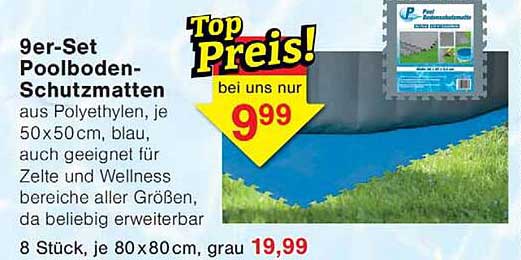 9er-Set Poolboden-Schutzmatten