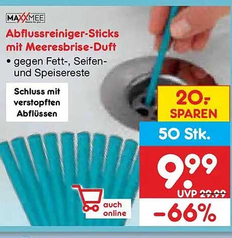 Abflussreiniger-Sticks mit Meeresbrise-Duft