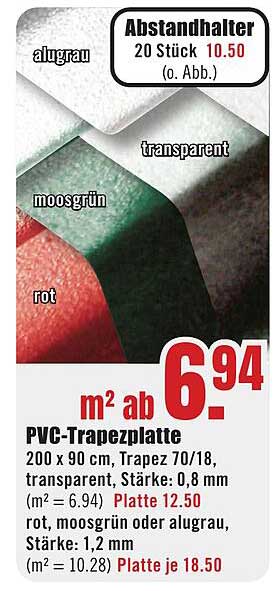 Abstandhalter 20 Stück (o. Abb.)