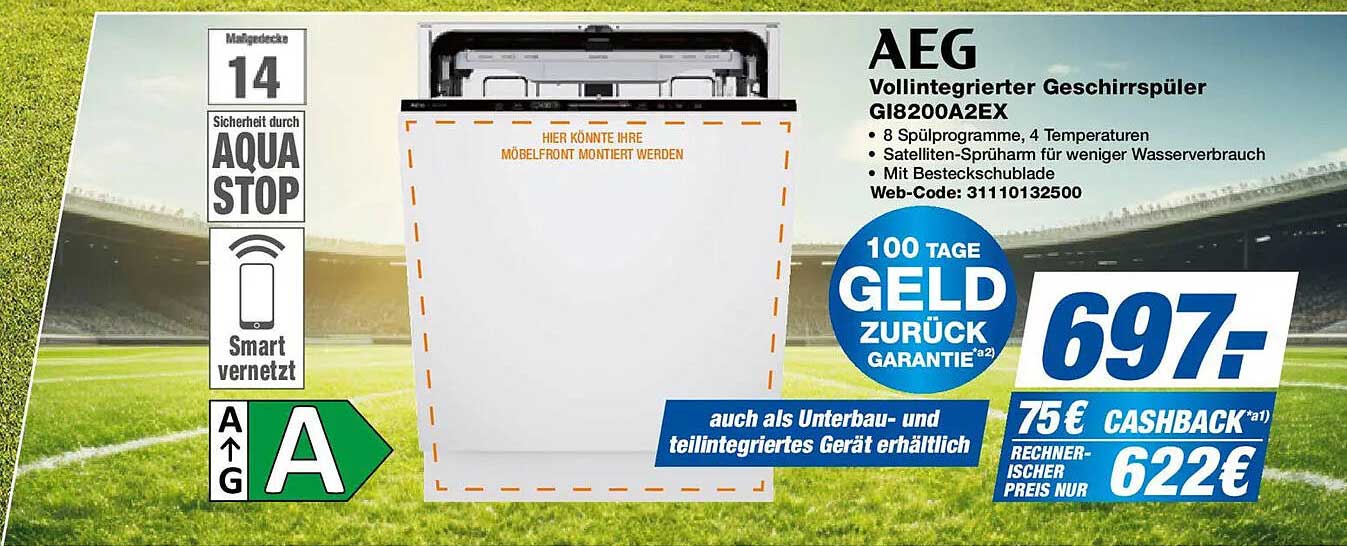 AEG Vollintegrierter Geschirrspüler GI8200A2EX