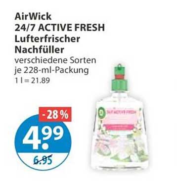 AirWick 24/7 ACTIVE FRESH Lufterfrischer Nachfüller
