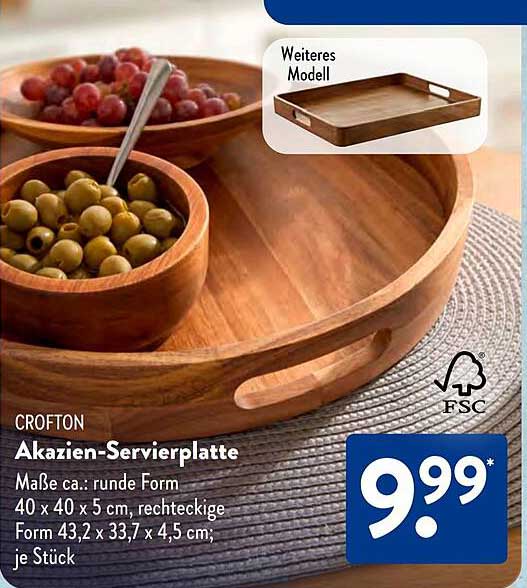 Akazien-Servierplatte