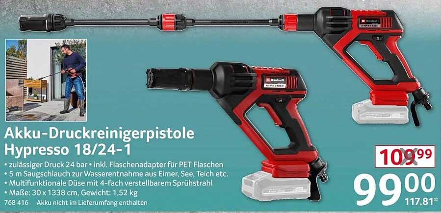 Akku-Druckreinigerpistole Hypresso 18/24-1