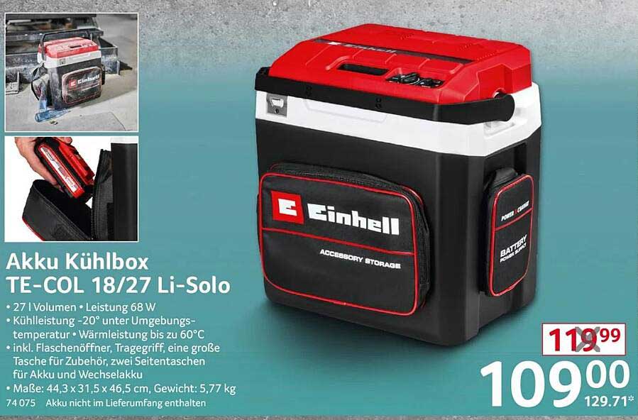 Akku Kühlbox TE-COL 18/27 Li-Solo
