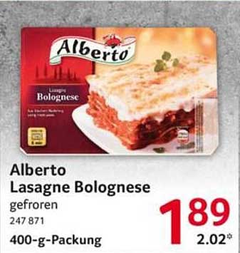 Alberto Lasagne Bolognese gefroren 247 871 400-g-Packung