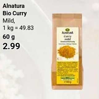 Alnatura Bio Curry Mild, 1 kg = 49,83, 60 g