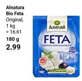 Alnatura Bio Feta Original, 1 kg = 16.61