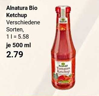 Alnatura Bio Ketchup Verschiedene Sorten, 1 l = 5,58 je 500 ml