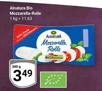 Alnatura Bio Mozzarella-Rolle