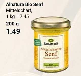 Alnatura Bio Senf Mittelscharf