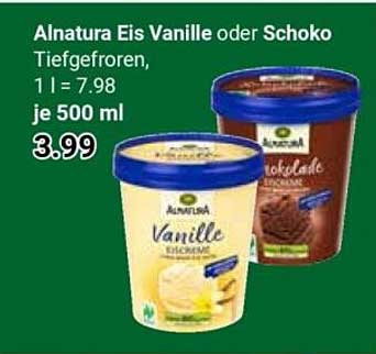 Alnatura Eis Vanille oder Schoko