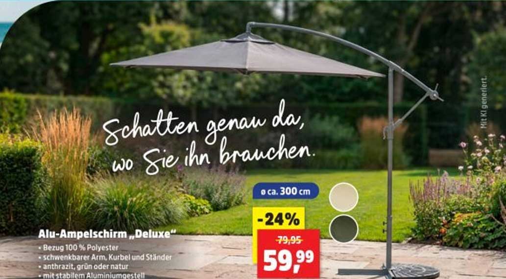Alu-Ampelschirm „Deluxe“