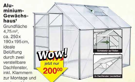 Alu-minium-Gewächs-haus