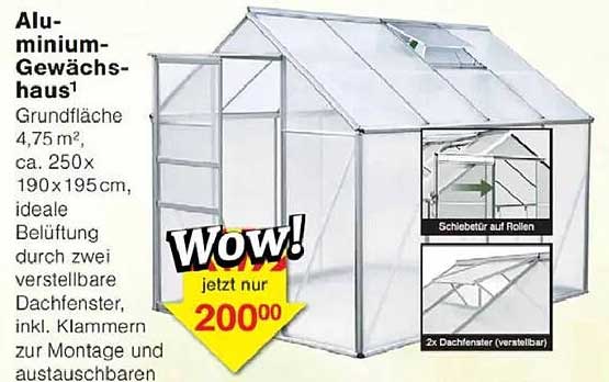 Alu-minium-Gewächs-haus