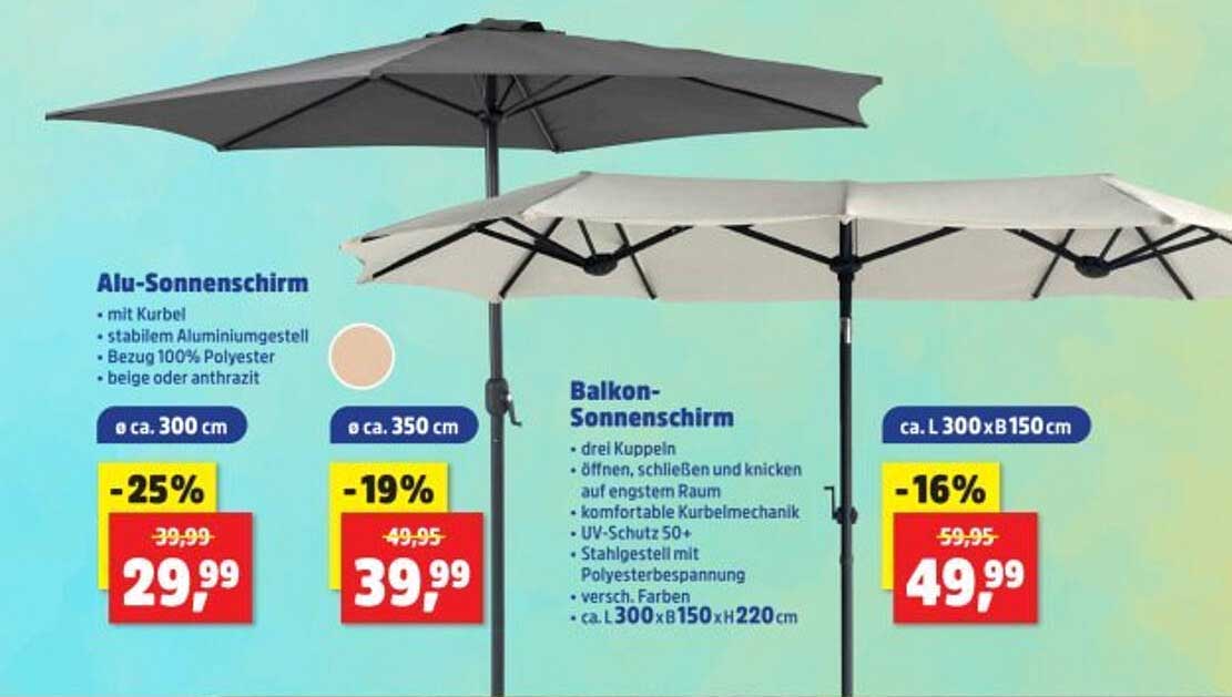 Alu-Sonnenschirm