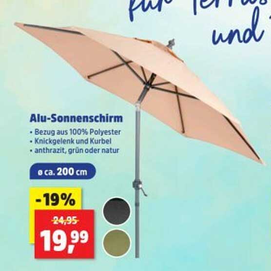 Alu-Sonnenschirm