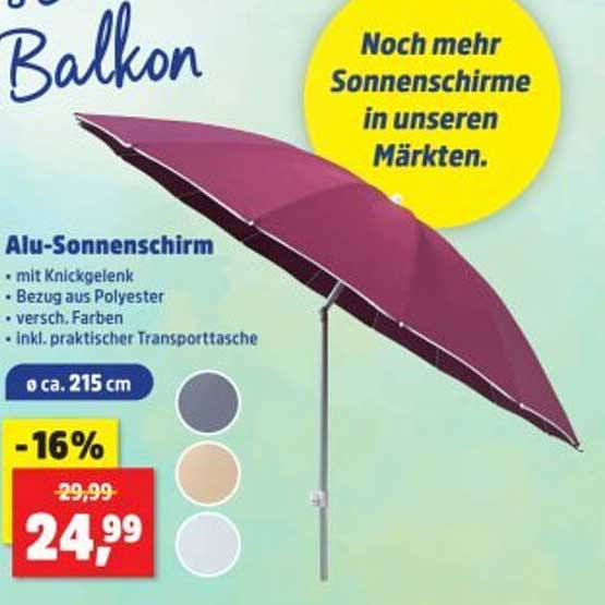 Alu-Sonnenschirm