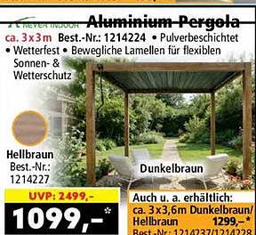 Aluminium-Pergola ca. 3x3 m