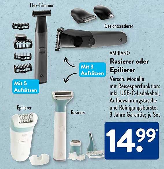 AMBIANO Rasierer oder Epilierer