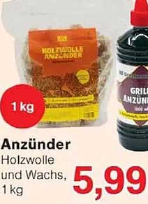 Anzünder Holzwolle und Wachs, 1 kg