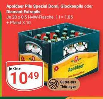 Apoldaer Pils Spezial Dom, Glockenpils oder Diamant Extrapils