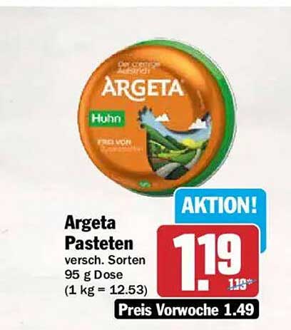 Argeta Pasteten versch. Sorten 95 g Dose