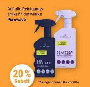 Auf alle Reinigungsartikel** der Marke Purewave