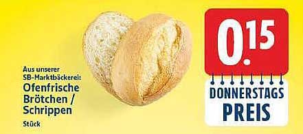 Aus unserer SB-Marktbackerei: Ofenfrische Brötchen / Schrippen