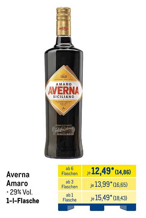 Averna Amaro · 29% Vol. · 1-l-Flasche