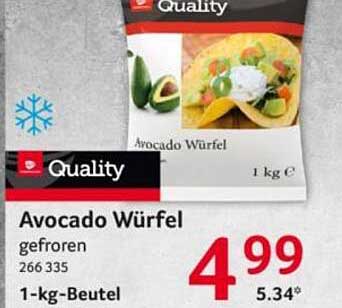 Avocado Würfel