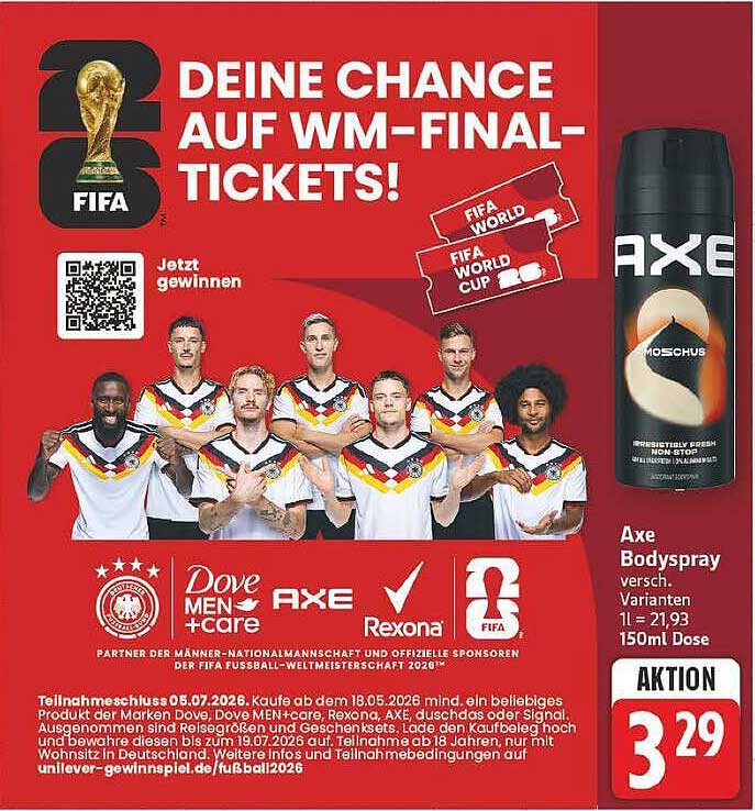 Axe Bodyspray versch. Varianten 150ml Dose