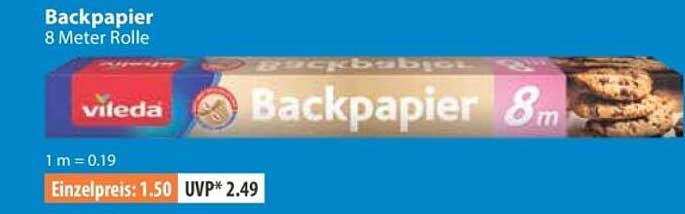 Backpapier 8 Meter Rolle