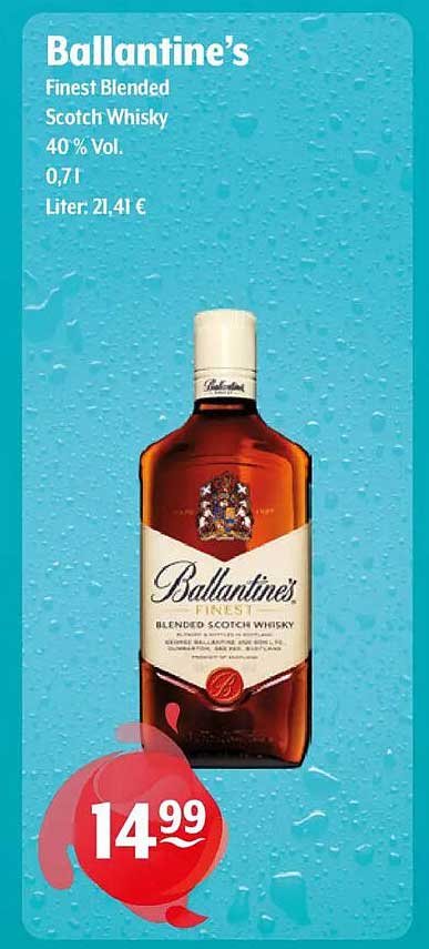 Ballantine’s Finest Blended Scotch Whisky 40 % Vol. 0,7 l
