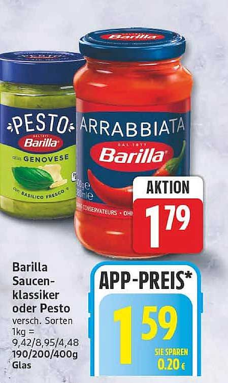 Barilla Saucenklassiker oder Pesto