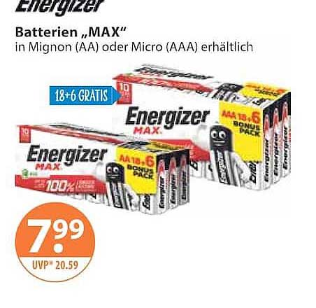 Batterien „MAX“