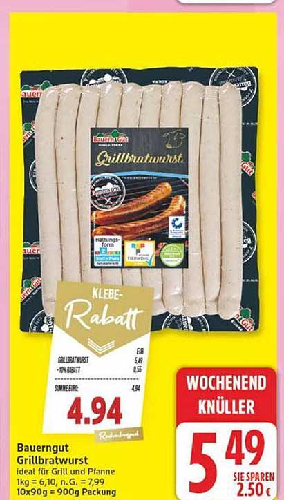 BauernGut Grillbratwurst