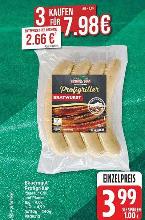 Bauerngut Profigriller Bratwurst