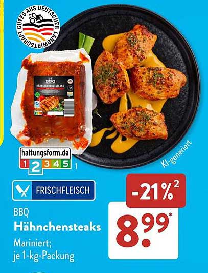 BBQ Hähnchensteaks
