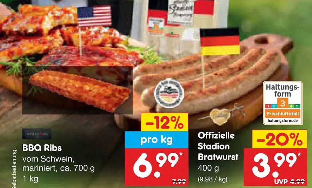 BBQ Ribs vom Schwein, mariniert, ca. 700 g
