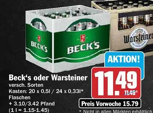 Beck's oder Warsteiner