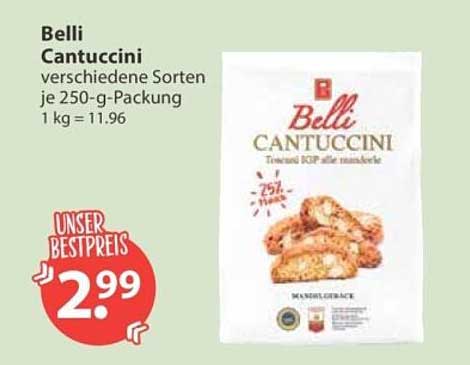 Belli Cantuccini verschiedene Sorten je 250-g-Packung