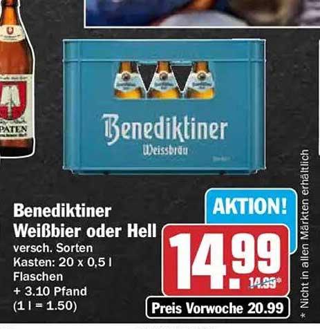 Benediktiner Weißbier oder Hell